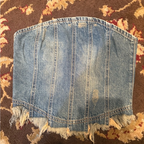 Afterhours Denim Strapless Top - Picture 3 of 5